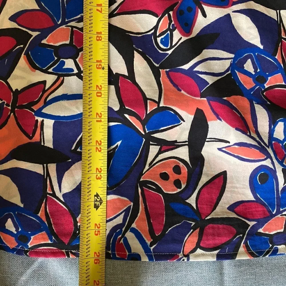 ❤️Last Chance J.Crew floral print scoop neck long sleeve blouse top size M